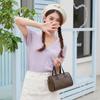 Bolso Boston para mujer, novedad de 2023, informal, estampado, bandolera, con bordado de diamantes