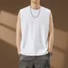 Camiseta de Marca Transfronteriza Simple de Moda para Hombre Verano Delgado Holgado Sin Mangas Chaleco Ins Cuello Redondo Casual Talla Grande Top Capa Base