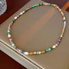 Pulsera de Perlas Barrocas Color Oro Real de 18 Quilates Galvanizado Pulsera de Moda con Temperamento Joyería de Gama Alta de Nicho