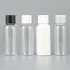 Venta al por mayor de fábrica botella de 30 ml con tapa PET hombro redondo transparente blanco tapa de plástico botella pequeña vacía botella para cebo