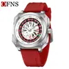 Reloj Oufanni para Hombre Hora de Tener Suerte Resistente al Agua Cuarzo Pulsera Esqueleto Carta de Póker Luminoso Transfronterizo Más Vendido Reloj para Hombre