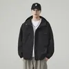 Chaqueta casual de trabajo para exteriores con capucha a prueba de viento estilo japonés para primavera y otoño, unisex