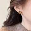Pendientes Redondos con Estampado de Leopardo Retro para Mujer, Diseño de Nicho, Pendientes de Alta Gama, Lujo Ligero, Pendientes Elegantes y Versátiles