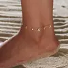 Tobillera de Acero Chapado en Titanio PVD con Múltiples Colgantes de Mariposa Hueca para Mujer con Circonita, Cadena Versátil de Acero Inoxidable 18K para Playa que No Se Desvanece