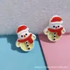 Criativo 2025 Nova Série de Natal Boneco de Neve Velhinho Joias DIY Acessórios de Resina Capa de Celular Cola Cremosa Acessórios de Cabelo