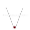 Aretes de Anillo de Venta Caliente Transfronterizos para Mujer Chapados en Cobre Plata S925 Conjunto de Pulsera Tennis Forma de Corazón Collar de Zirconia Diamante Rojo Regalo