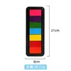 Almofada de tinta 7 cores para grafite infantil, almofada para impressão de dedos longos, carimbo de borracha colorido para DIY de álbum de recortes