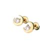 Brincos de Tarraxa Luochen Lua Diamante Simples Moda Personalidade Design de Nicho Exquisitos Versáteis Estilo Ins Brincos para Mulheres