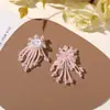 Serie de dulces de color dopamina borla de cuentas flor cuadrada pequeña pendientes de chica dulce DIY accesorios para el cabello accesorios de flor para zapatos