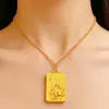Colar Pingente de Lótus da Paz e Harmonia Estilo Chinês, Colar Pingente Quadrado com Charme de Lótus, Colar de Luxo Leve Estilo Chinês Novo de Alta Qualidade