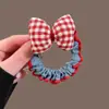 Princesa en Fuga~Lazo de mezclilla dulce con borde rojo estilo coreano para el pelo, cuerda de pelo retro de moda, accesorio para el pelo