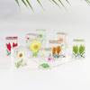 Nuevo creativo plástico flor seca libro pueblo manualidades espécimen de flor real resina micro paisaje decoración decoración lugar escénico caliente