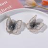 Pendientes de mariposa con destellos de diamante y partículas de súper hada de estilo coreano, accesorios para el cabello, tocado, parches femeninos, material al por mayor