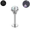 Joia Aobao de luxo leve liga de titânio G23 argola para lábio com haste brinco para nariz garra de dragão 16G/1.2mm prego para língua sobrancelha multicolorido