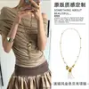 Collar de cerámica retro bohemio para mujer, nuevo estilo chino, estilo étnico exótico, cadena de suéter larga de alta gama, accesorios