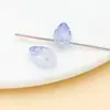 Folhas de Vidro Transparentes Pintadas de Dourado 11x7mm, Folhas Perenes, Contas Soltas Passantes, Acessórios para Joias DIY, Pingentes com Contas