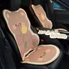 Cojín Original para Asiento de Coche Blue Rain Lindo Dibujo Animado Universal para las Cuatro Estaciones Cubierta de Asiento de Coche de Seda de Hielo de Panal de Abeja para Verano