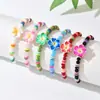 Exportación Transfronteriza Europea y Americana Lindo y Dulce Colorido Dopamina Arcilla Suave Degradado Frangipani Pulsera Trenzada Set de Múltiples Piezas