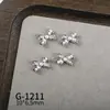 Manicure que Preserva a Cor Borboleta Prateada com Laço Manicure Zircônia Diamante de Alta Qualidade Incrustado Acessórios de Decoração para Unhas