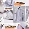 22 anos primavera e verão TB Oxford manga longa carcela fita dupla braçadeira camisa branca camisa de manga curta