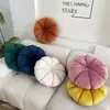 Almofada Decorativa de Veludo Holandês em Formato de Abóbora Transfronteiriça, Almofada Redonda Grossa para Sofá, Casa de Temporada, Sala de Estar, Janela de Canto e Cabeceira