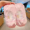 Mangas Protetoras Infantis Anti-Sujeira Sanrio com Bordado de Desenho Animado, Estilo Coreano, Protetores de Manga Unissex para Bebê, Outono Anti-Manchas