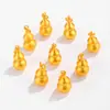 Acessórios Lu Gufa Banhados a Cobre Dourado Pulseira Colar DIY Pingente de Cabacinha Boca Reta Sólida Venda por Atacado