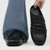 Nuevos Zapatos de Cuero Minimalistas Plegados de Punta Cuadrada de Verano 2026 Chanclas Casuales Cerradas Estilo Birkenstock para Hombre Versátiles