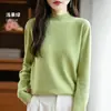 Comercio electrónico transfronterizo: Nuevo suéter de otoño/invierno 2026, una camiseta de punto de manga larga con cuello redondo semi-alto para usar en capas
