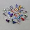 Contas de chifre 3468mm com revestimento de cor, contas pagoda afuniladas, material para acessórios de brincos DIY, vidro de cristal, contas soltas, atacado