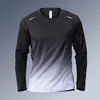 Camiseta deportiva de manga corta de secado rápido en stock para hombre, protectora del sol, fina de verano, transpirable, corte holgado, adecuada para senderismo, fitness y actividades al aire libre