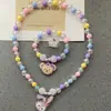 Colar de Sereia DIY Conjunto de Miçangas Peroladas Hipoalergênico Colar de Sereia Princesa Fofa Joia