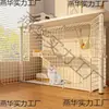 Jaula para Gatos, Inodoro para Gatos Doméstico, Villa Integrada para Gatos, Jaula para Gatos Ahorradora de Espacio con Espacio Libre, Venta Directa en Interiores