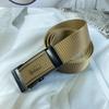 Nuevo Cinturón de Nylon de Moda Estilo Coreano para Hombre con Hebilla Automática, Cinturón de Lona para Exteriores para Estudiantes Varones, Cinturón Militar de Lona para Jeans