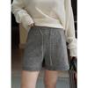 Pantalones Casuales de Punto Elásticos con Cordón Estilo Retro Francés Otoño e Invierno del Louvre, Shorts Adelgazantes y que Alargan la Figura para Mujer