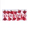 Novo enfeite decorativo de bola de Natal 2025, pequeno pingente, plástico galvanizado e pintado, bengala de doce vermelha, estrela hexagonal