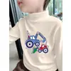 Y2014# Camisa Cálida de Terciopelo con Forro para Niños Camiseta de Manga Larga Otoño e Invierno Chaqueta para Niños Nueva Camiseta Cálida Estilo Occidental