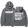 Moletom com Estampa de Carta da Turnê do Álbum do Rapper Melendi Unissex Harajuku Streetwear Hip-Hop