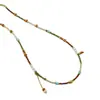 Diseño Japonés y Coreano de Nicho Estilo Bosque Retro Literario Collar de Cuentas de Vidrio Picasso con un Temperamento de Moda de Lujo Ligero de Alta Gama