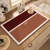 Tapete Drenante de Tierra de Diatomeas para Encimera de Cocina, Tapete Absorbente Simple para Platos del Hogar, Tapete Protector de Goma para Barra de Bar