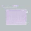 Spot Transfronterizo Bolsa de Archivo A4 Transparente Morada con Cremallera Bolsa de Malla Estudiante Bolsa de Archivo de PVC Bolsa de Almacenamiento Impermeable