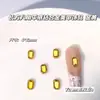 Pedras Strass Retangulares Octogonais Coloridas Piscantes de Base Plana Liga de Liga Dourada e Prateada Acessórios de Nail Art Dopamina Decoração 3D