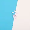 Hebilla de Estrella de Cinco Puntas Colorida Pintada Joyería con Piezas de Gancho Llavero Giratorio Accesorios de Ferretería DIY Venta al por Mayor