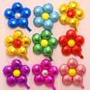 Globo redondo de aluminio de 18 pulgadas con forma de corazón y cinco pétalos, ideal para decoración de bodas y fiestas, al por mayor.