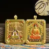 Pingente Thangka Tridimensional Dupla Face Atacado Montanha Wutai Dragão Cinco Senhores Oito Grandes Deuses Guardiões Pingente Colar Galvanizado Conservador de Cor