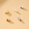Cuentas Espaciadoras de Bambú Rayado de Plata de Ley S925 Accesorios para Pulsera de Cuerda Tejida a Mano DIY Accesorios de Conexión de Joyería de Plata