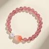 Pulseira Ágata Fonte de Sal Cristal de Morango Pulseira Ágata Branco Esmeralda Artesanal Doce e Fresca Feminina