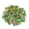Acessórios de Joia para Pulseira Chaveiro DIY Pingentes de Desenho Animado Verde com Gotejamento de Óleo Aleatório Transfronteiriço 20/50/100