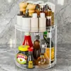 Estante Rotatorio Transfronterizo para Almacenamiento de Cosméticos Estante de Almacenamiento de Escritorio de Cocina Estante de Almacenamiento para Especias Bebidas Cosméticos Productos para el Cuidado de la Piel