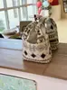 Moda de Invierno Bolso de Felpa Bolso de Mano para Mujer 2025 Nuevo Estilo Étnico Bolso Cubo Estampado Bolso de Hombro Único Bolso Cruzado